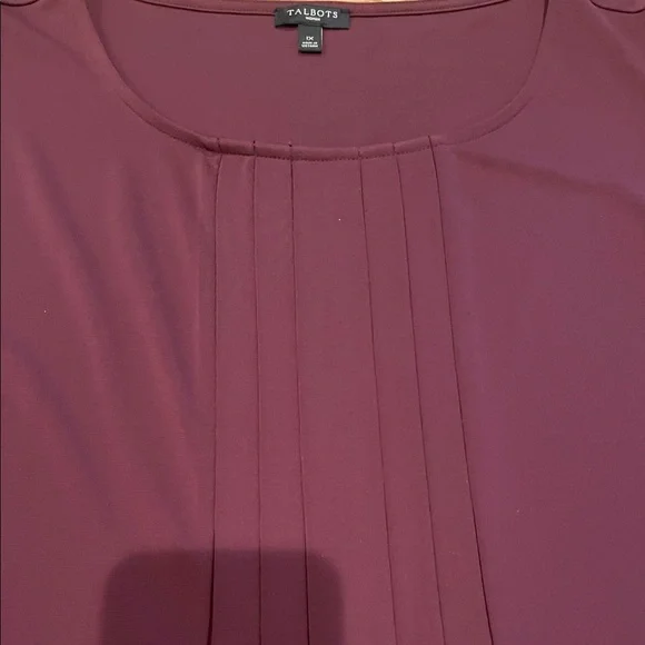 Talbots Burgundy Sleeveless Blouse - Picture 3 of 3